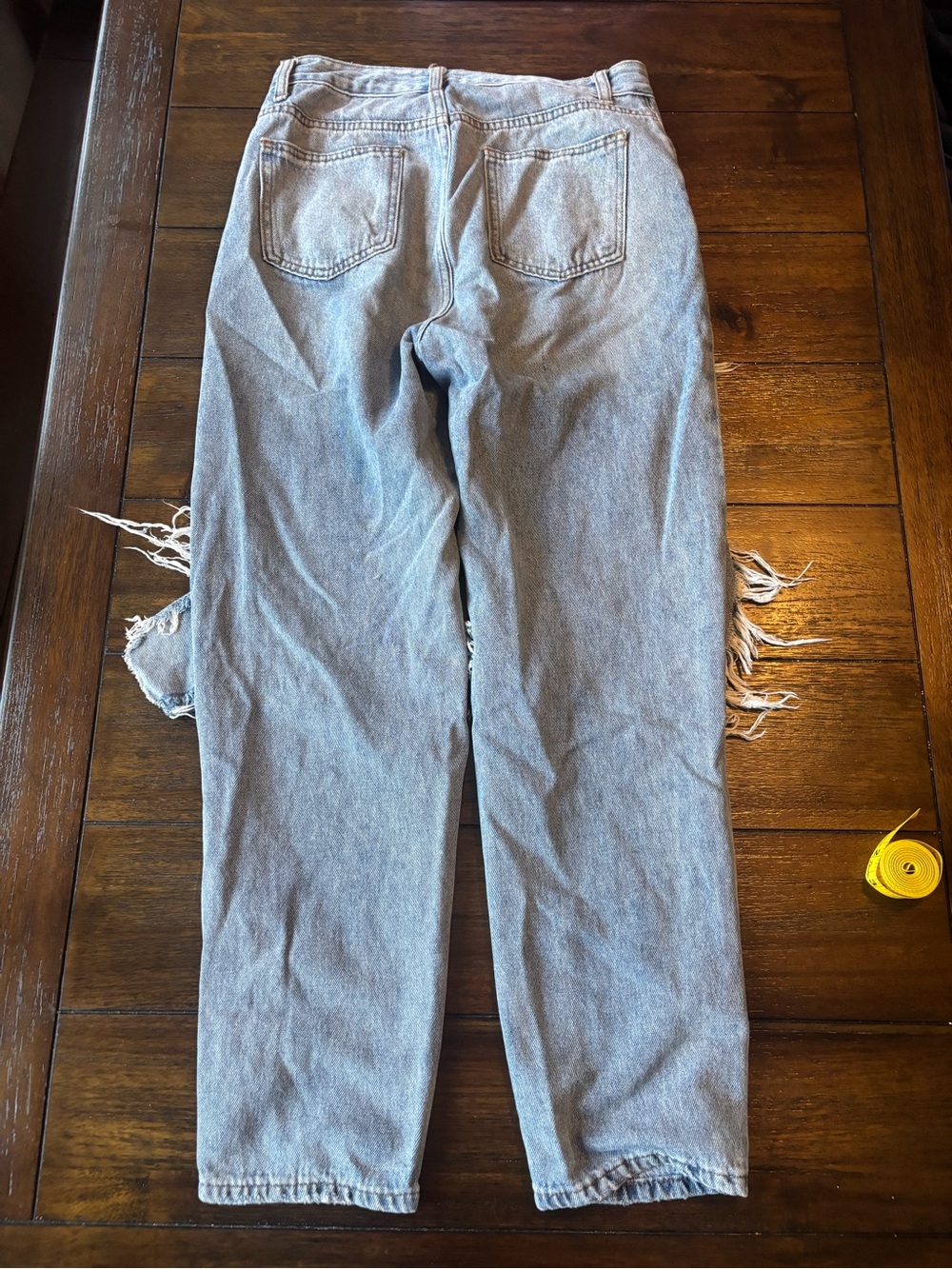 Distressed Light Blue Ripped Jeans - Picture 4 of 4